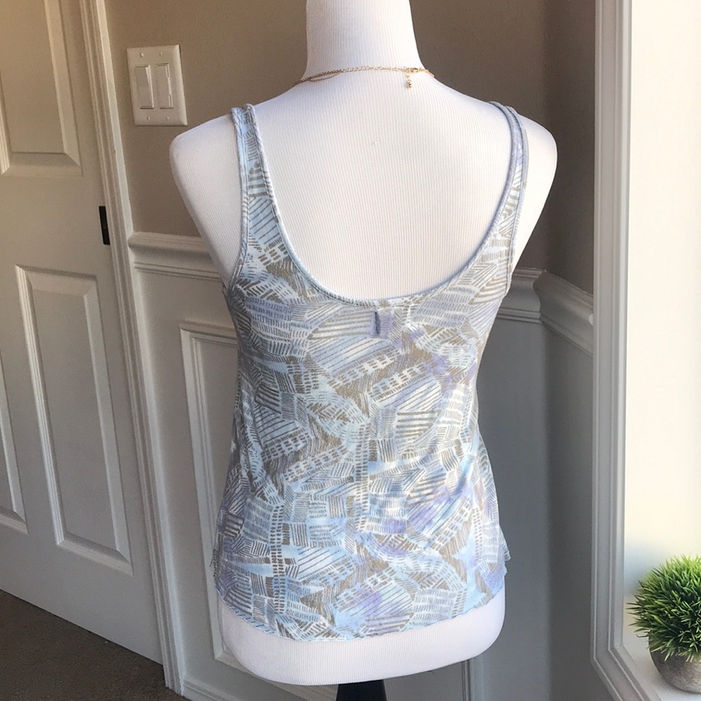 5/20!💎C&S Cropped Blue Patterned Tank Top - Picture 2 of 7